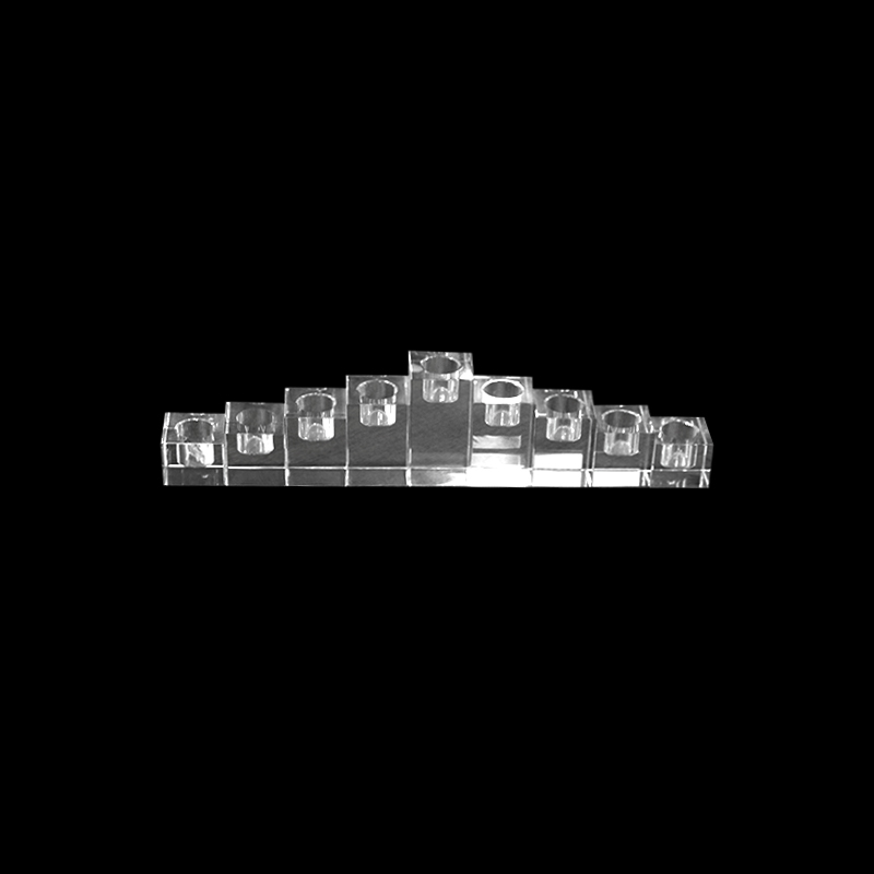 Crystal Cube Nine-head Menorah, Jewish Religious Supplies