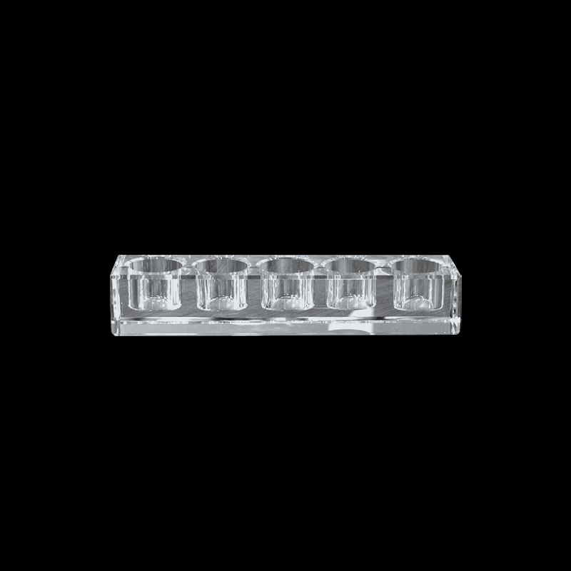Crystal Jewish Religious Cube Multi-headed Menorah