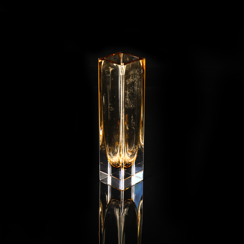 Beautiful Amber Crystal Vase