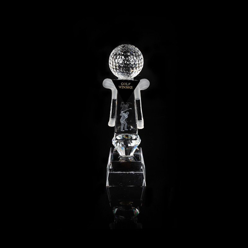 Souvenir Crystal Golf Trophy
