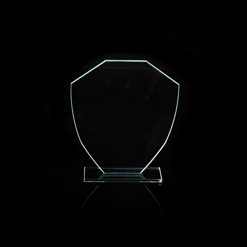 Shield Glass Crystal Trophy