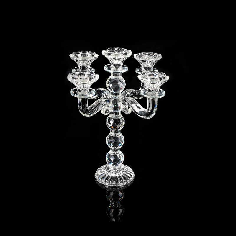 Crystal Diamond Ball 5-head Candle Holder