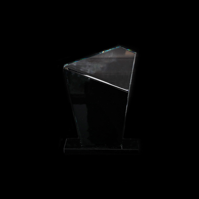 Black And White Two-tone Glass Trophy