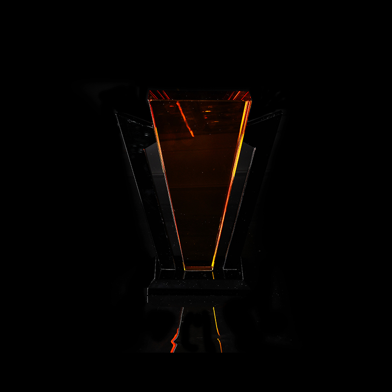 Crystal Amber Custom Trophy