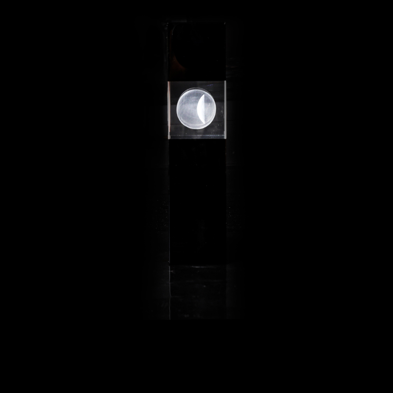 3D Engraved Cube Black And white Trophy