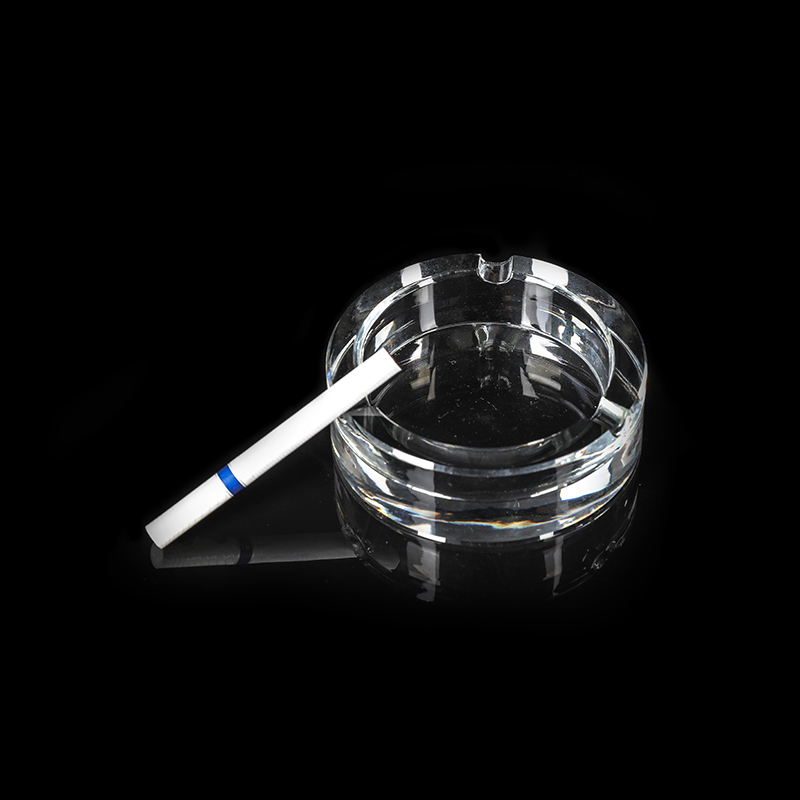 Crystal Round Transparent Flat Bottom Ashtray