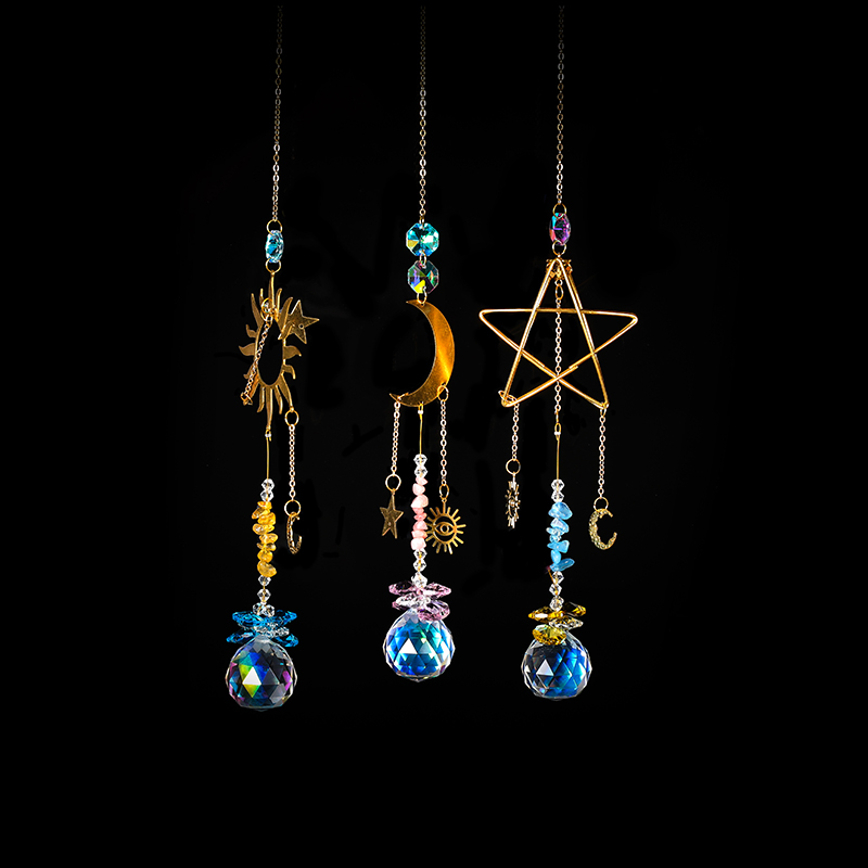 Crystal Multi-shaped Sun Catching Hand Pendant