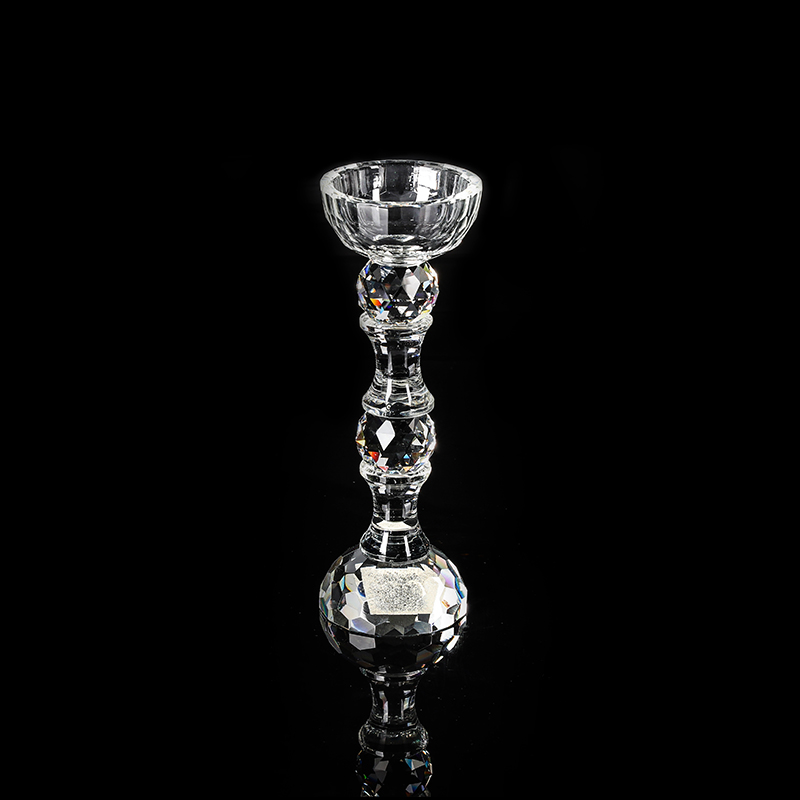 European Crystal Multi-faceted Candle Holder